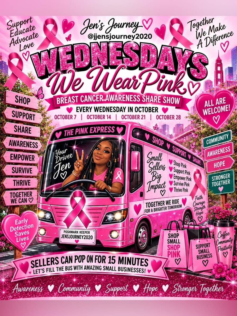 Wednesdays We Wear Pink Breast Cancer Awareness Every Wednesday in October